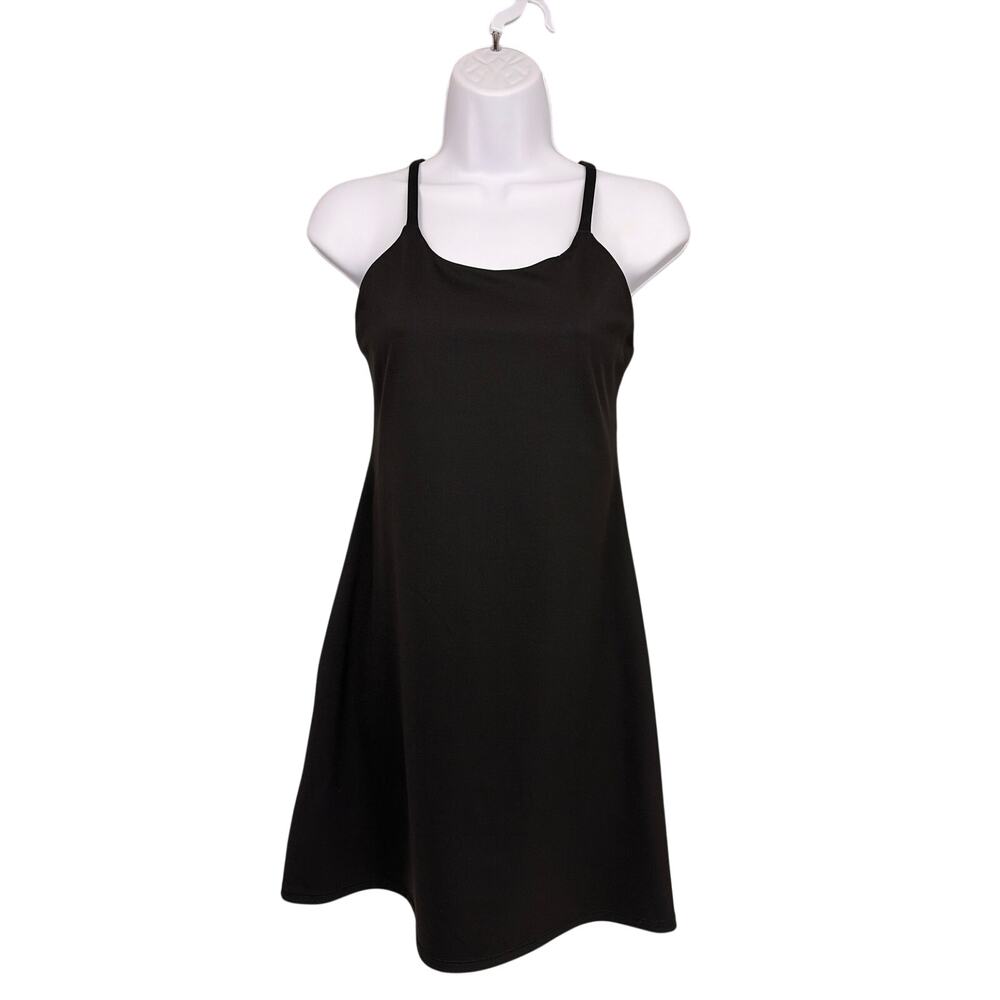 Tenniscore Athleisure Spaghetti Strap Built in Shorts Athletic Wear Dress S